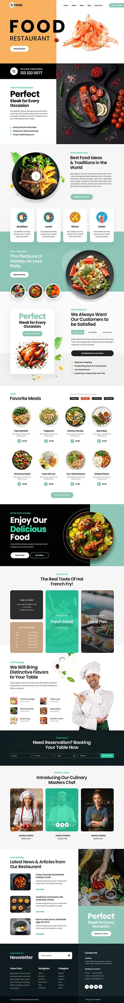 Seafood WordPress Theme by SKT Themes