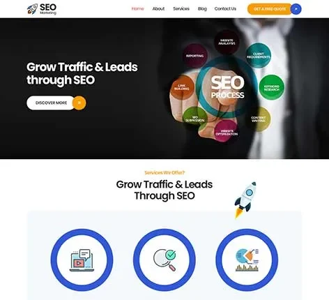 SEO Company WordPress Theme by SKT Themes