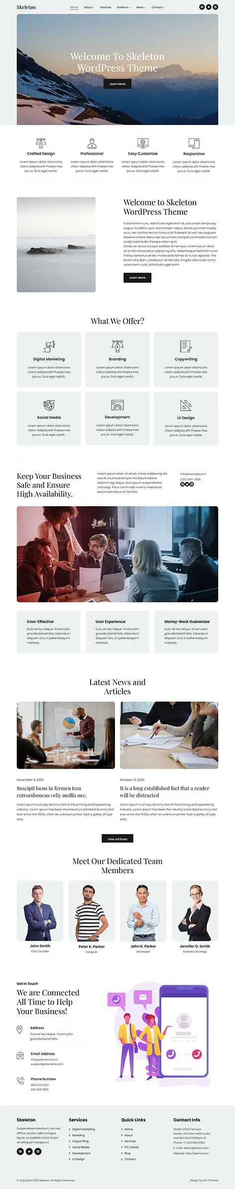 Simple Website Theme by SKT Themes