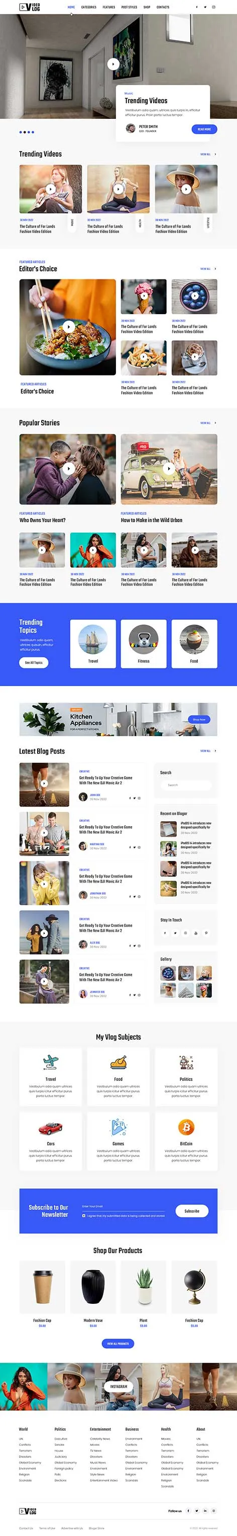 Squarespace Blog Template by SKT Themes