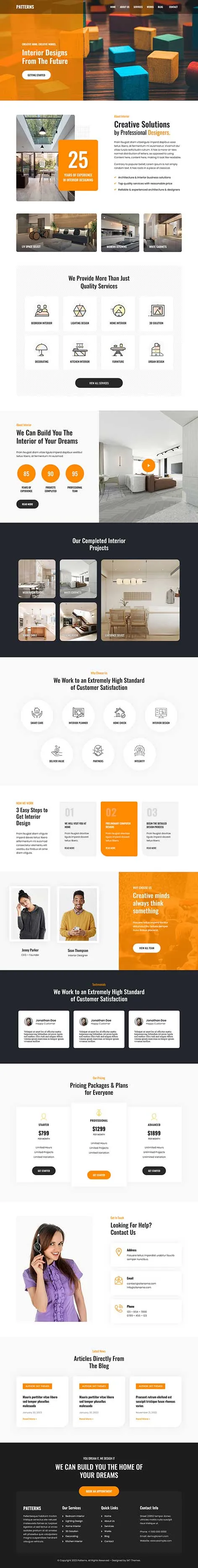 Squarespace WordPress Theme from SKT Themes mimics popular drag-and-drop layouts for better visual control in WordPress.