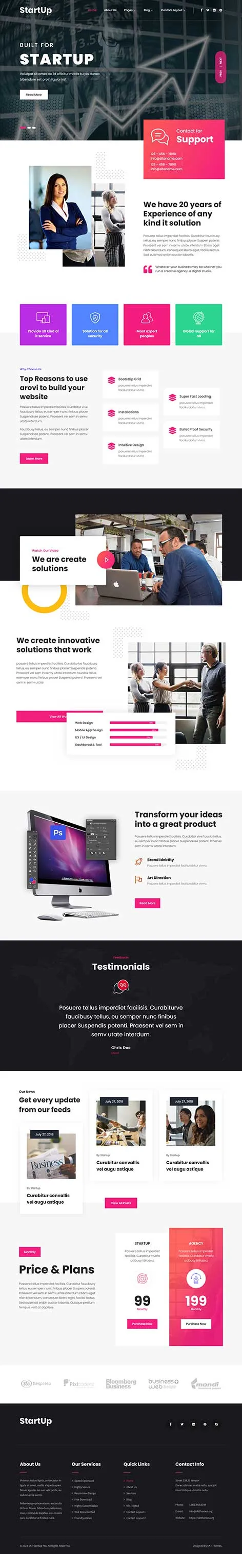 Startup Blog WordPress Theme by SKT Themes