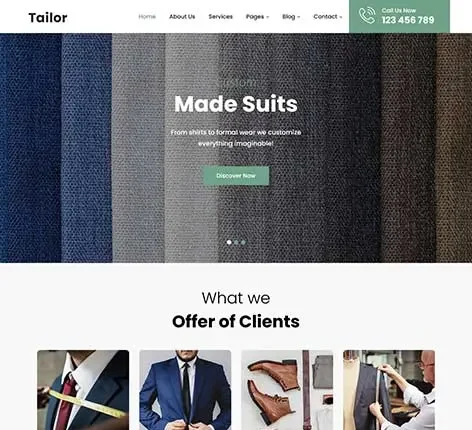 Textile WordPress Theme for fabric and clothing businesses