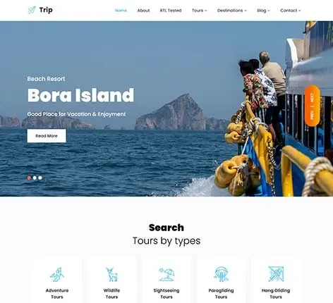 Travel Website Template for tour operators and guides