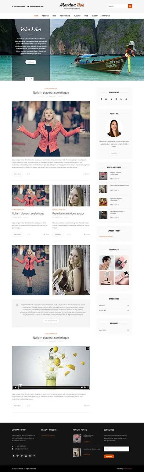Typical WordPress Theme for standard business websites