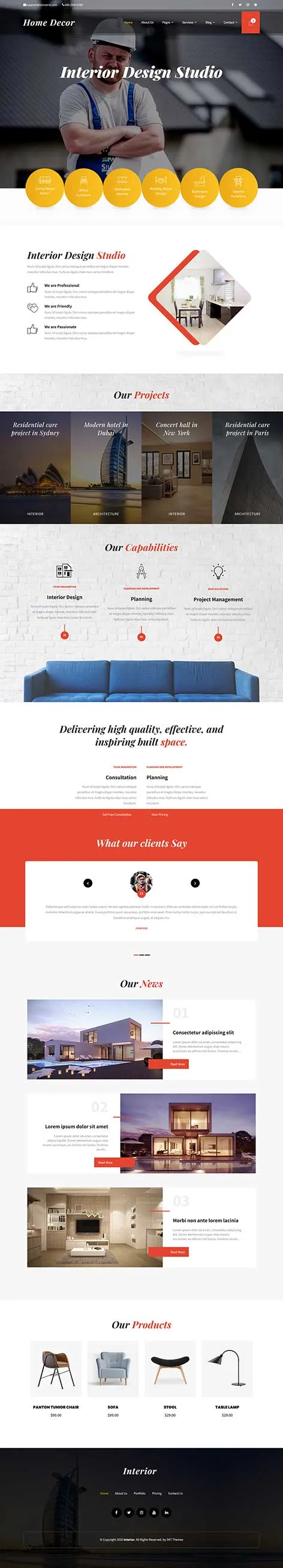 Urban Design WordPress Theme by SKT Themes suits architects and city planners showcasing portfolios online.