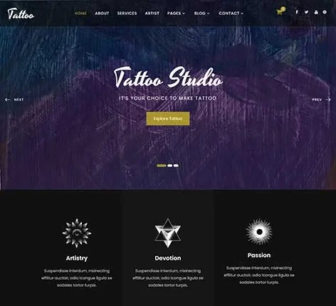 Visual Artists WordPress Theme for creative galleries and portfolios