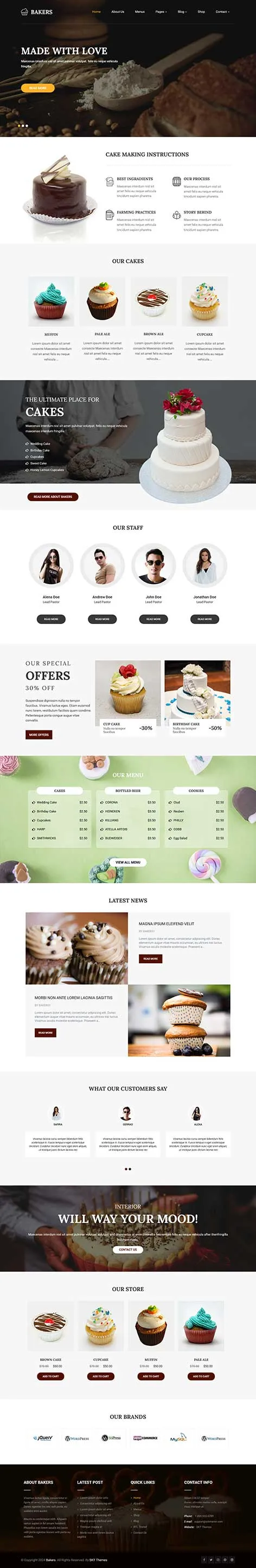 WPBakery Page Builder WordPress Theme from SKT Themes enhances layout control for non-coders and developers.