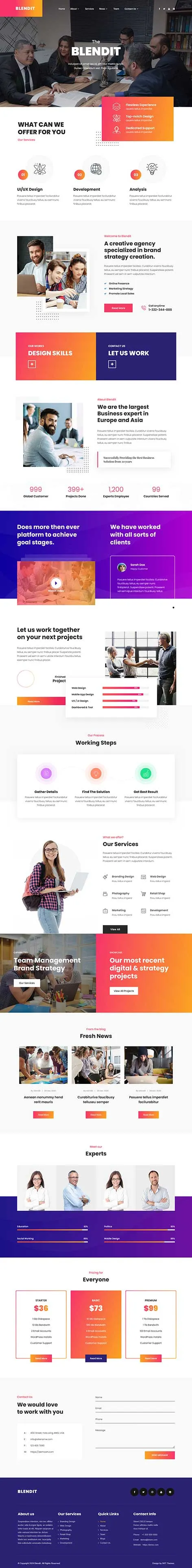 Web Services WordPress Theme for tech agencies and IT providers