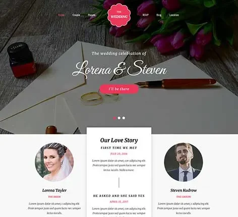 Wedding Invitation WordPress Theme for personalized event sites