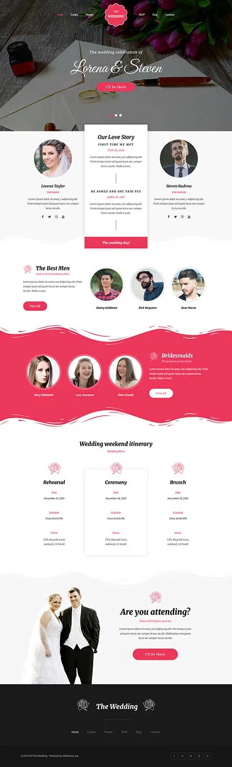 Wedding Invitation WordPress Theme for personalized event sites