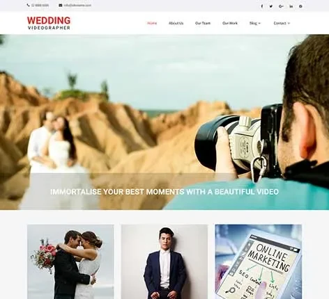 Wedding Photography WordPress Theme with photo galleries and client proofing