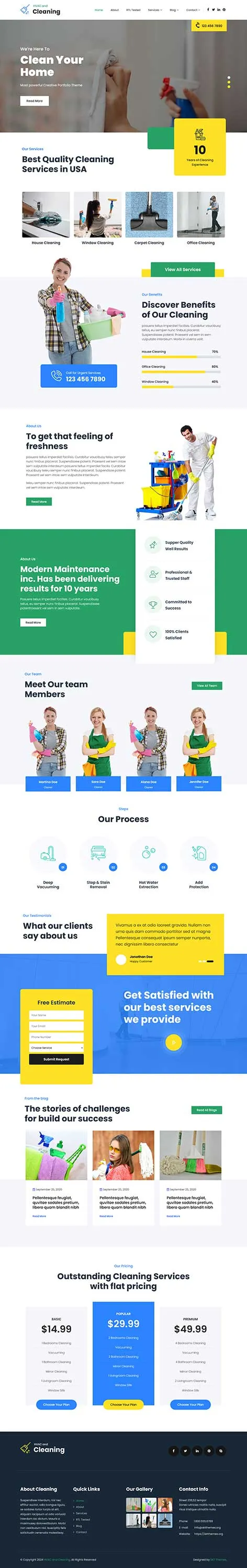 Window Cleaning WordPress Theme showcasing a spotless glass maintenance website layout