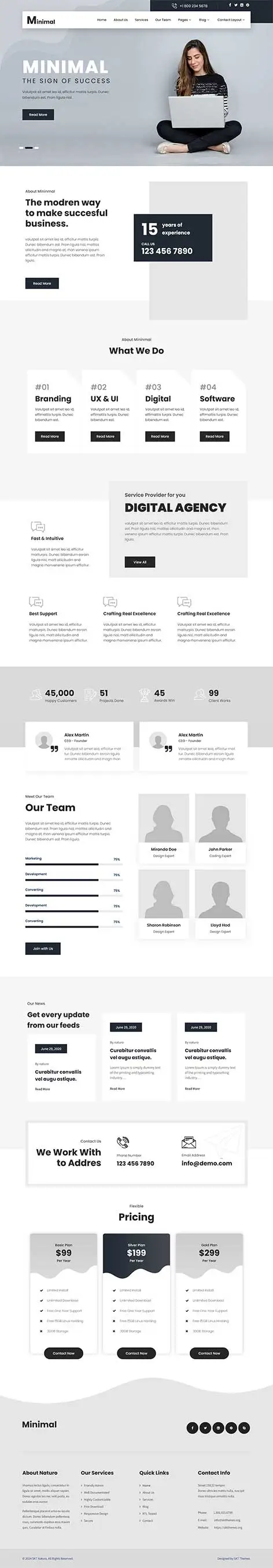 WordPress Theme with XML files Demo Import for Quick Setup and Configuration