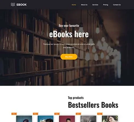 WordPress Library Template with search tools and category filters