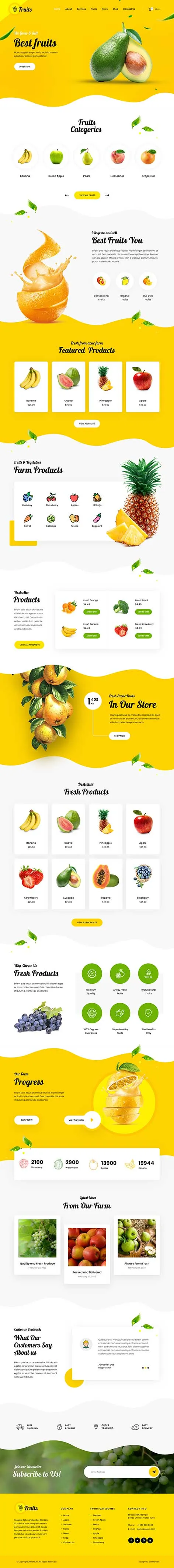 Yellow Palette WordPress Theme by SKT Themes â€“ Bright and clean design for small businesses
