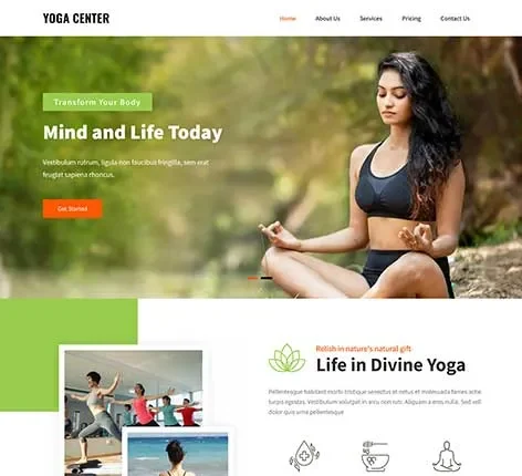 Yoga Instructor WordPress Theme Studios with calming layout and class schedules