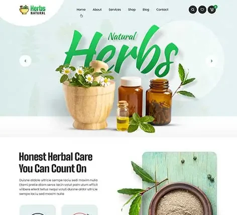 Herbal Store WordPress Theme