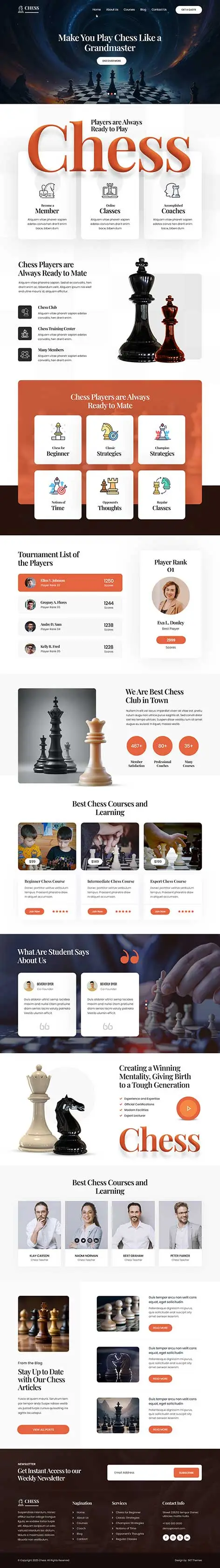 SKT CheckMate â€“ Chess WordPress Theme