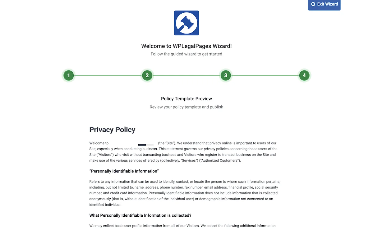 Creating Legal Pages and Using Templates 3