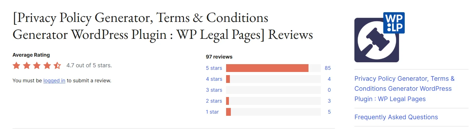 WP Legal Pages review