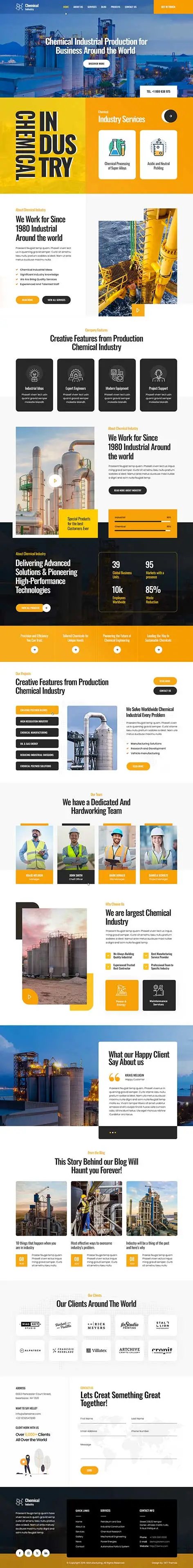 Chemical Industry WordPress Theme