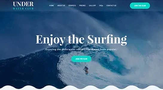 Underwater Pro - Blue WordPress Theme
