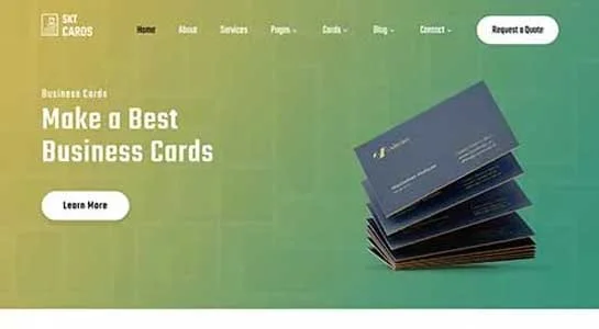 Visiting Card Design - Business Card WordPress Theme