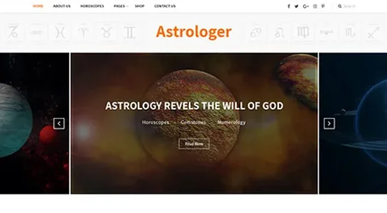 Astrologer - Astrology WordPress Theme