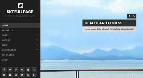 SKT Full Page Pro - Black and Red WordPress Theme