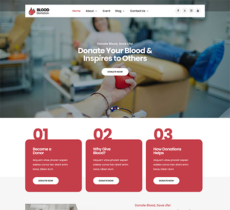 Best Blood Donation WordPress Theme for NGOs, Charities, and Blood Banks
