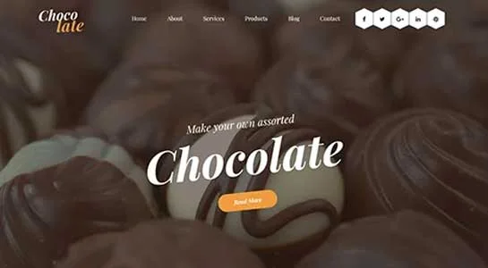 SKT CocoaBite - Chocolate Website Template