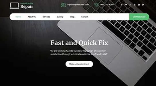 10 Best Computer Shop WordPress Themes for PC Maintenance Laptop Repair - Free Computer Store WordPress Theme