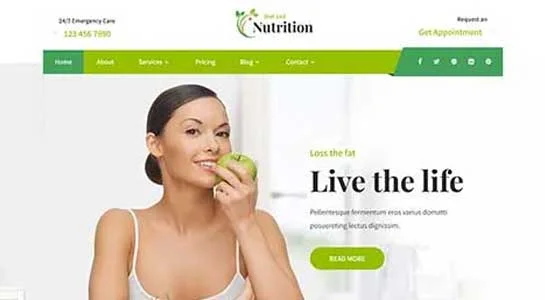SKT Dietary Advisor - Dietitian WordPress Theme
