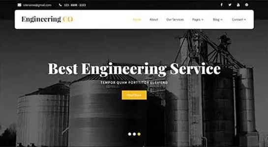 SKT Production - Engineering Manufacturing WordPress Theme