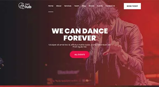 Free Dance Club WordPress Theme