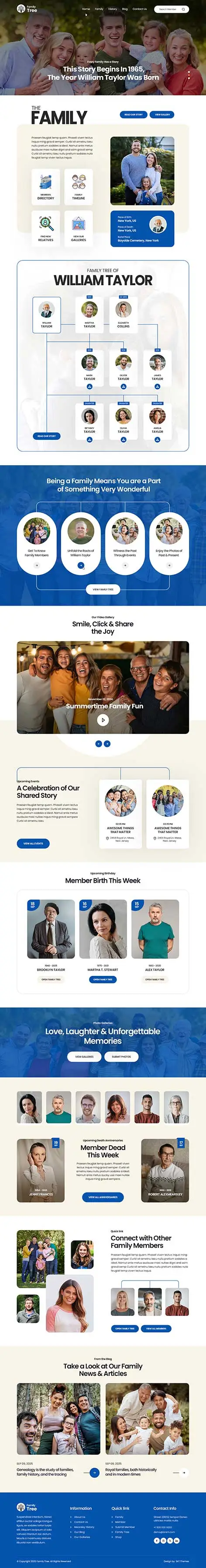 Genealogy WordPress Theme