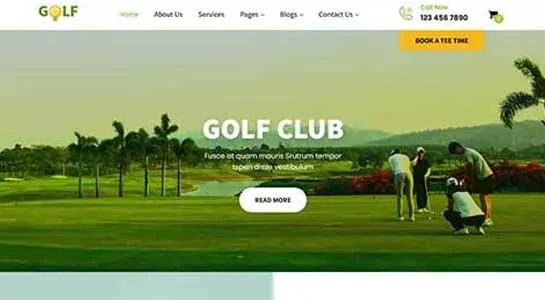 12 Best Golf Coaching and Golf Club WordPress Themes SKT Fairway Club - Golf Club WordPress Theme