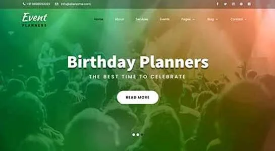 13 Happy Events WordPress Themes for Event Planners SKT Joyful - Happy Events WordPress Theme