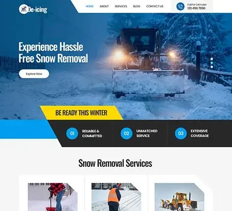 Snow Plowing WordPress Theme