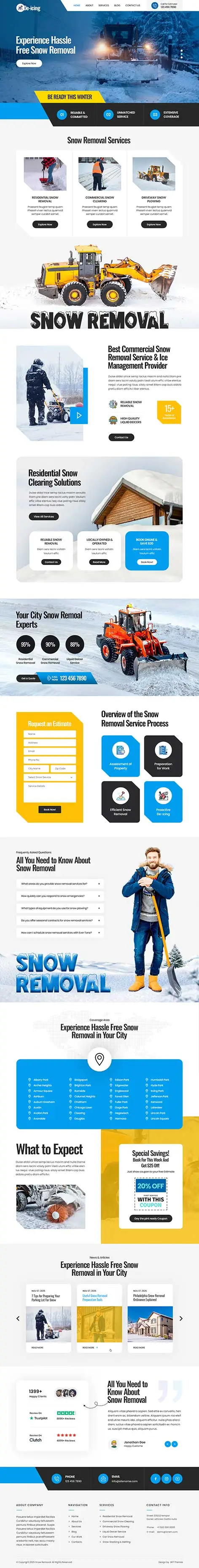 Snow Plowing WordPress Theme