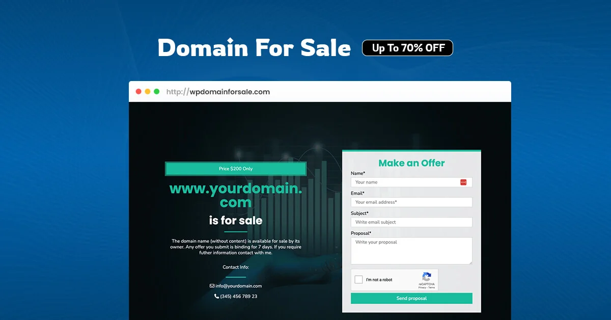 WordPress Domain For Sale Plugin