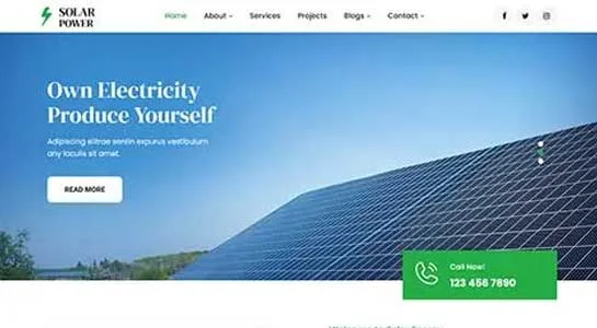 SKT Power Provider - Energy Company WordPress Theme
