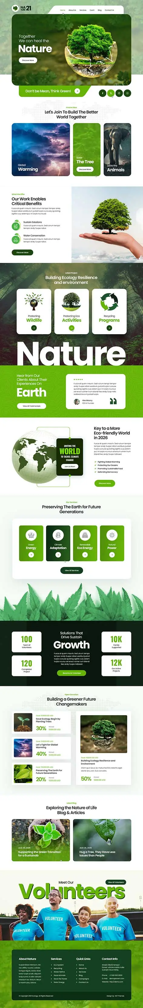 Forest WordPress Theme | Wildlife WordPress Theme