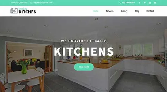 Kitchen Design - Free Modern Kitchen WordPress Theme