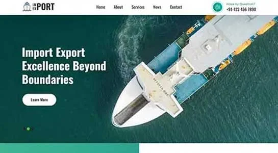 Import Export Agency - Import and Export Website Template