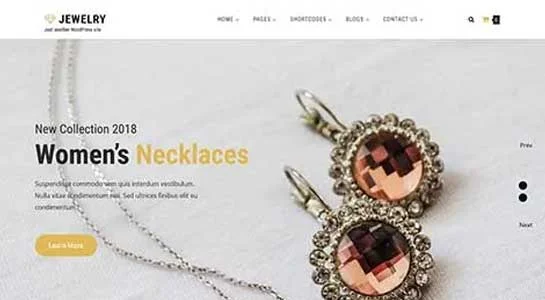 13 Best Jewelry or Jewellery WordPress Themes for Jewels Website SKT Adornments - Jewellery WordPress Theme