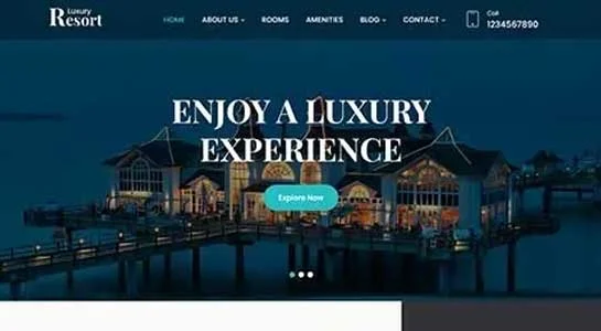 9 Best Lake Resort WordPress Themes for Hotel Vacation Rental Motels Clubs SKT Sanctuary - Lake Resort WordPress Theme