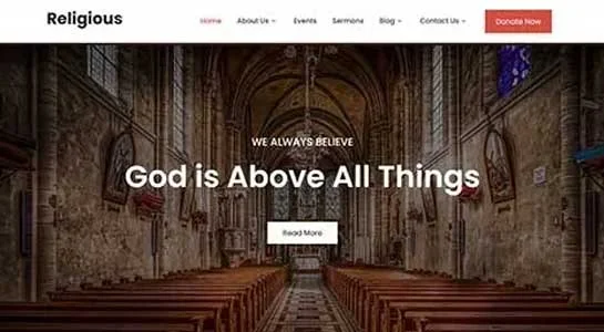14 Ministry WordPress Themes for Creating Religious Websites SKT Faith - Ministry WordPress Theme