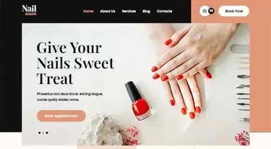 11+ Nail Salon WordPress Themes for Beauty Salon and Massage Parlors SKT Nail Salon - Nail Salon WordPress theme